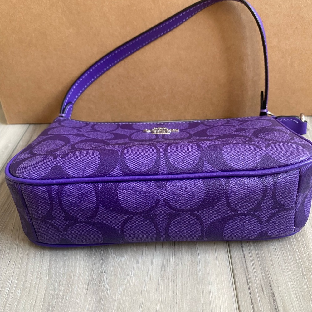 Coach Nolita 19 In Signature Canvas Purple - Picture 7 of 8